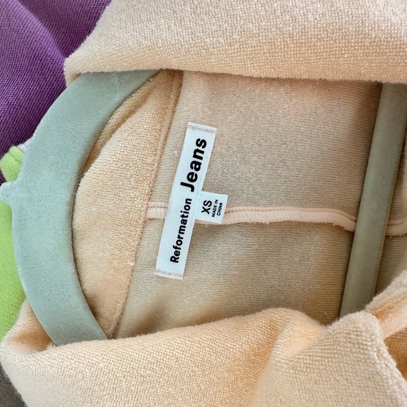 Reformation Terry Clothe Romper in Creamsicle - Picture 4 of 4